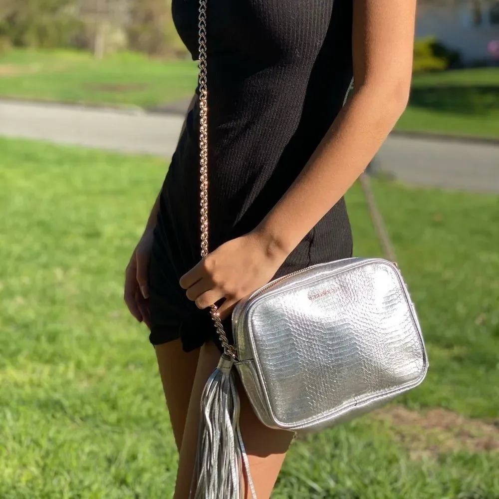 NWT Victoria's Secret Official Silver Crossbody
